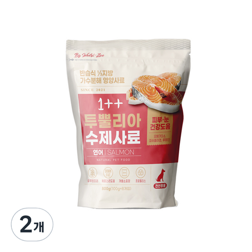 우리주 가수분해 투뿔리아 강아지 수제사료, 생선, 2개, 800g