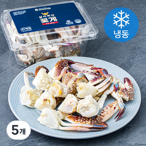 바다미식회 살이꽉찬 국내산 손질꽃게 4절 (냉동), 300g, 5개