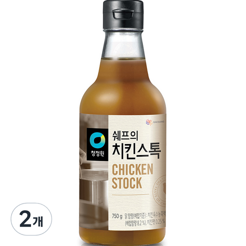 청정원 쉐프의 치킨스톡, 750g, 2개
