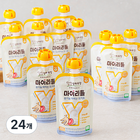 상하목장 마이리틀 유기농 짜먹는 요거트 사과바나나, 85g, 1개입, 24개