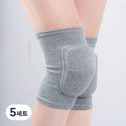 마켓피아 댄스 연습용품 무릎보호 스펀지 패드 양쪽착용 세트, 그레이, 5세트