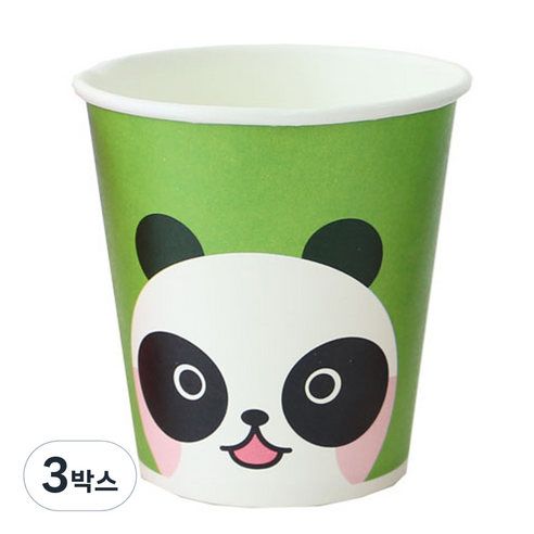 황씨네도시락 캐릭터 종이컵 팬더, 40개입, 3개