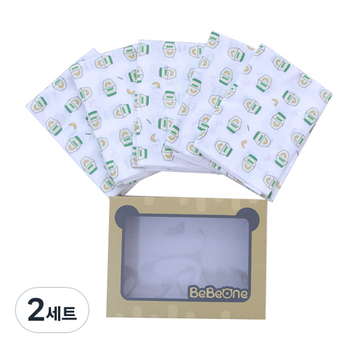 베베원 천기저귀겸 다용도타올 5p 세트 박스포장, 우유병, 2세트