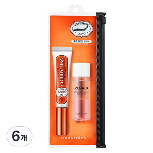 홀리카홀리카 래쉬 코렉팅 마스카라 9ml, 03 롱 익스텐션, 6개