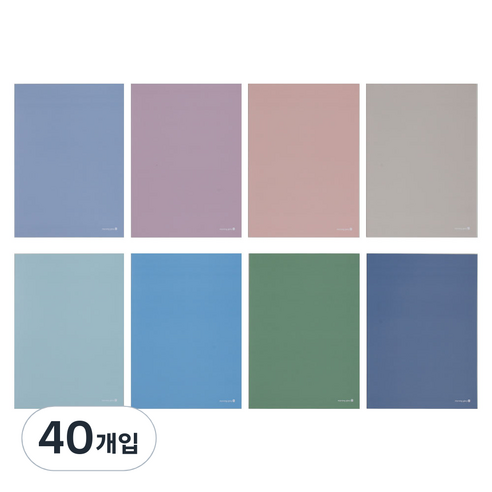 모닝글로리 중고 무제 톤앤무드 유선 노트, 혼합 색상, 40개입