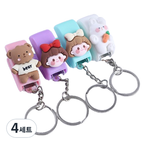 모닝셀러 손바닥안에 들어오는 미니 스테이플러 4종 세트, 캐릭터, 4세트