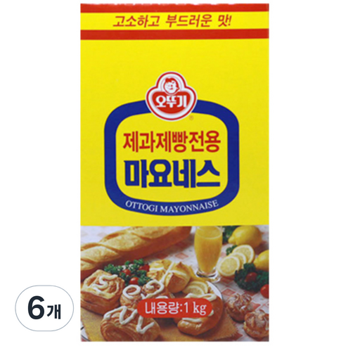 오뚜기 제과제빵전용 마요네스 /비닐, 1kg, 6개