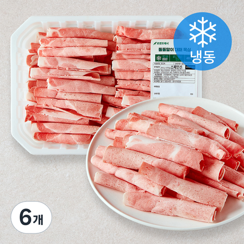 돌돌말이 대패 목심 (냉동), 400g, 6개