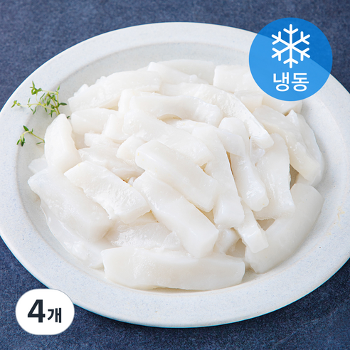 고등어청년 대왕 오징어 몸채 (냉동), 4개, 1kg