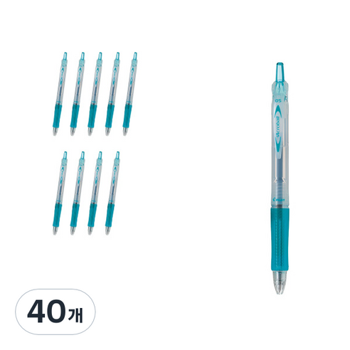 파이롯트 아크로볼150 유성볼펜 0.5mm BAB-15EF, 에메랄드그린 (블랙심), 40개