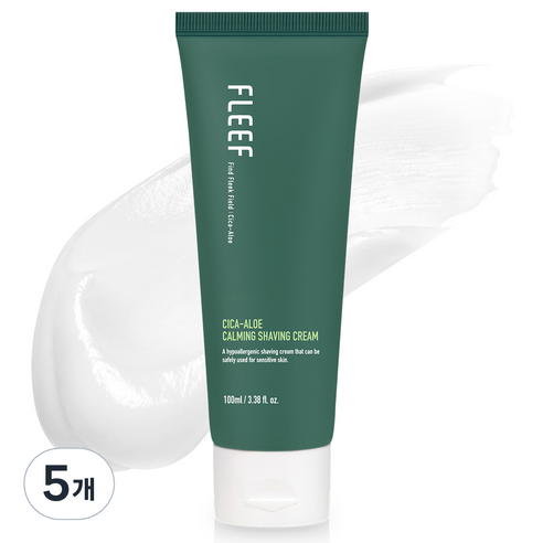 플리프 시카 알로에 카밍 저자극 쉐이빙 크림, 100ml, 5개