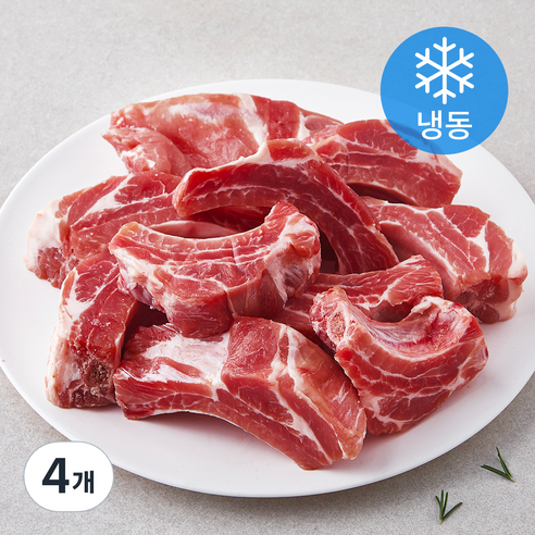 MAUM 스페인산 돼지 등갈비 로인립 갈비찜용 (냉동), 1kg, 4개