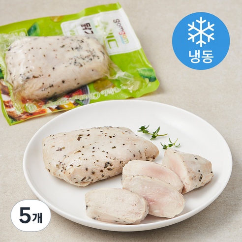 곰곰 수비드 닭가슴살 바질 & 올리브 (냉동), 115g, 1개입, 5개