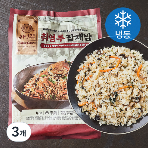취영루 잡채밥 4인분 (냉동), 920g, 3개