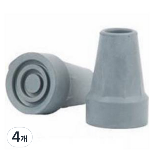 Dr.펠리스제이 목발 지팡이 리필 고무캡 패킹 22mm, E그레이, 4개