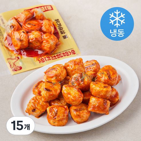 한끼통살 닭가슴살 볼 핫양념치킨맛 (냉동), 100g, 1개입, 15개