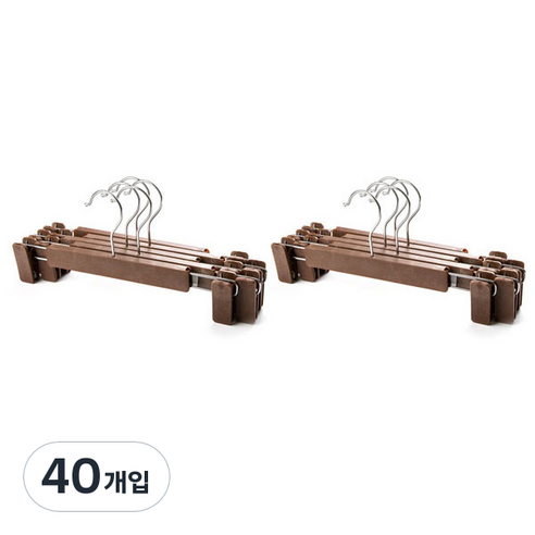 리에노 AG 바지걸이, 브라운, 40개입