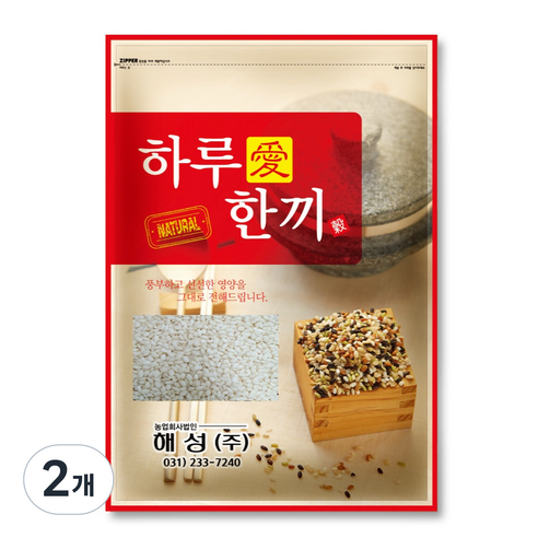 하루애한끼 찹쌀, 4kg, 2개