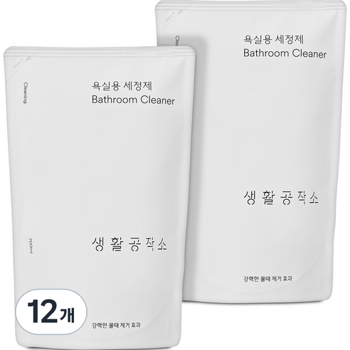 생활공작소 욕실용 세정제 리필, 700ml, 12개