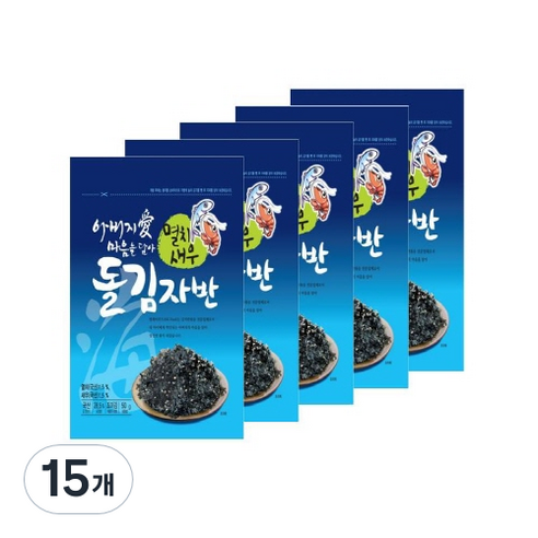 아버지愛마음을담아 멸치새우 돌김자반, 50g, 15개