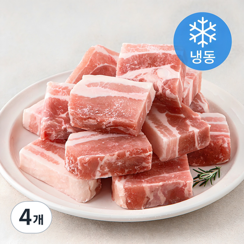 미트코리아 벽돌 삼겹살 (냉동), 1kg, 4개