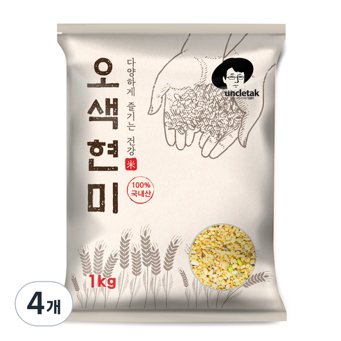 엉클탁 오색현미, 1kg, 4개
