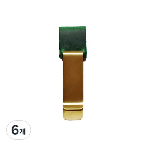 메이크그레이트 다이어리 펜클립 가죽홀더, 그린, 6개