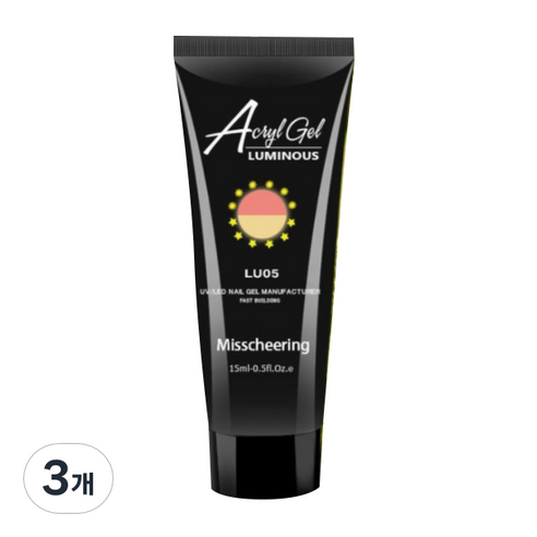 고고블랑 네일연장 야광 폴리젤 15ml, 3개