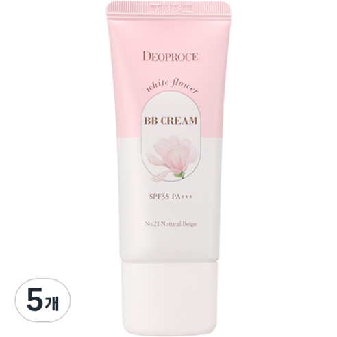 디오프러스 화이트 플라워 BB크림 SPF35 PA+++, 21호 네츄럴 베이지, 30g, 5개