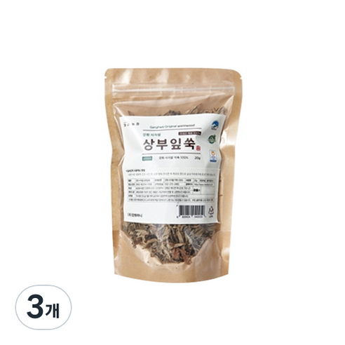 마리농장 강화 사자발약쑥 상부잎쑥, 20g, 3개