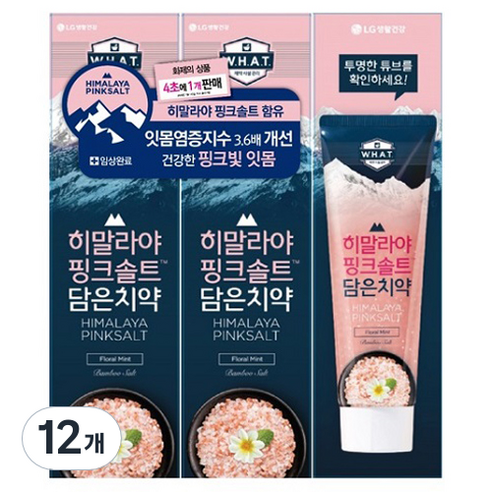 밤부솔트 히말라야 핑크솔트 담은 치약 플로럴, 12개, 100g