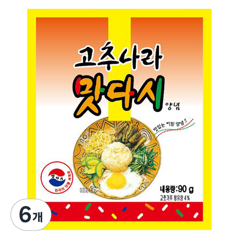 동방푸드 고추나라 맛다시 양념, 90g, 6개