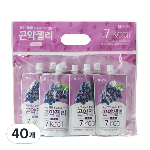 농협 곤약젤리 포도, 150g, 40개