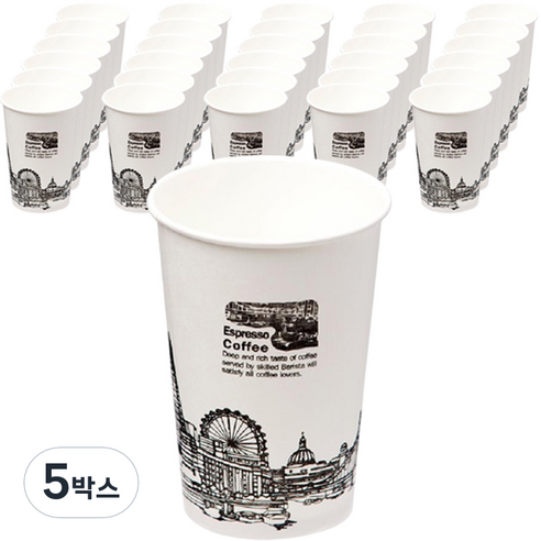 더빈썸 런던 종이컵 380ml, 5개