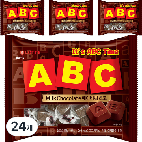 ABC 초콜릿, 187g, 24개