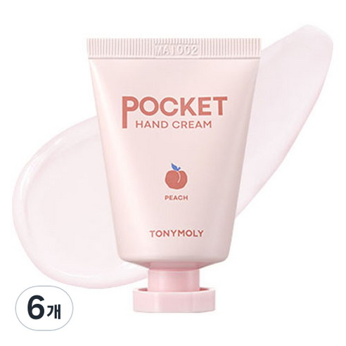 토니모리 포켓 핸드크림 피치, 6개, 30ml