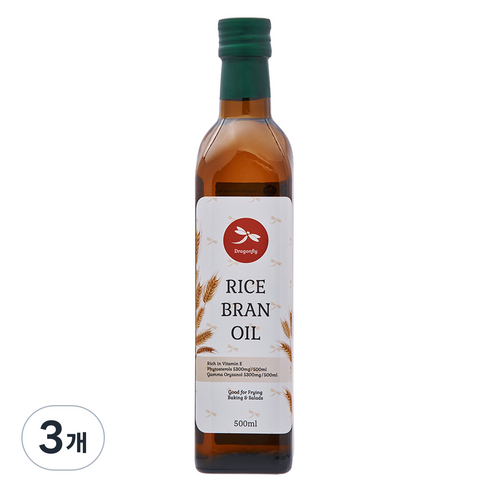 드래곤플라이 현미유, 3개, 500ml