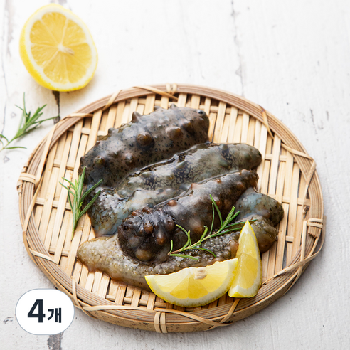 직접 손으로 채취한 남해안 자연산 해삼, 240g, 4개