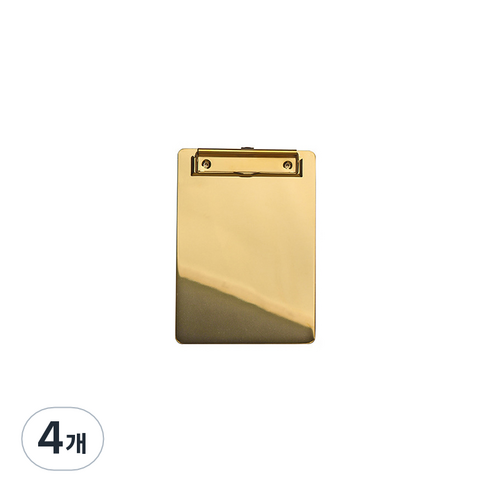 메탈 클립보드 메뉴판 S, 골드, 4개