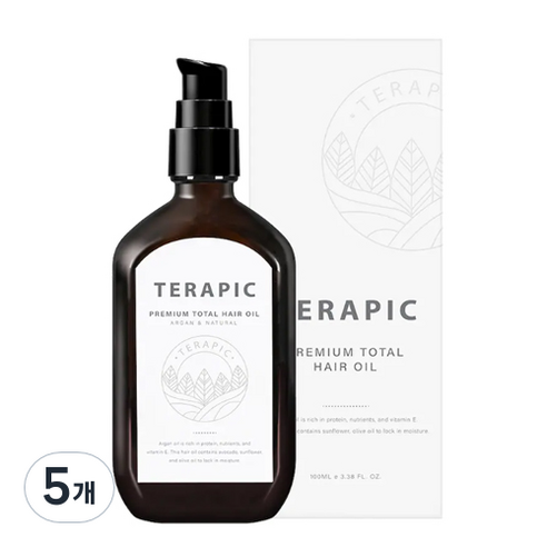 테라픽 프리미엄 토탈 헤어오일, 100ml, 5개