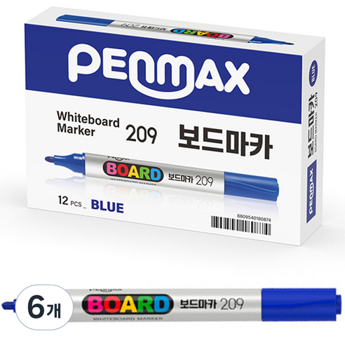 펜맥스 보드마카 209, 청색, 72개