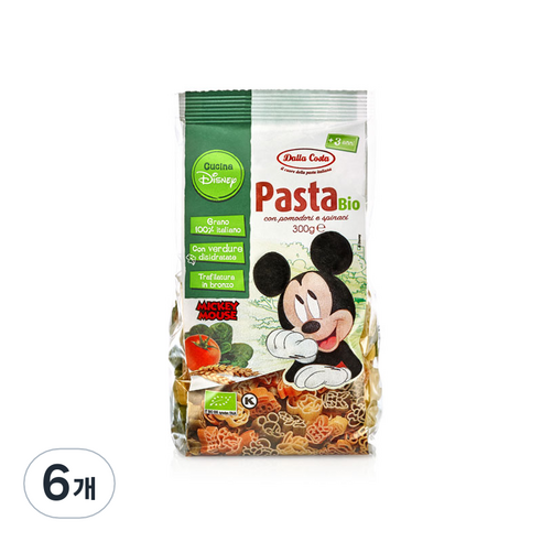달라코스타 미키마우스 토마토 시금치 파스타, 300g, 6개