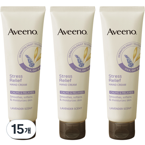 아비노 스트레스릴리프 핸드크림 라벤더향, 50g, 15개
