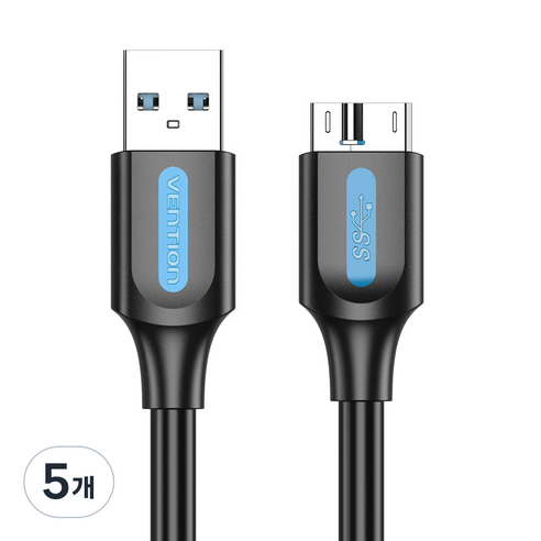 벤션 USB 3.0 to 마이크로 B 고속 케이블, 5개, 1.5m