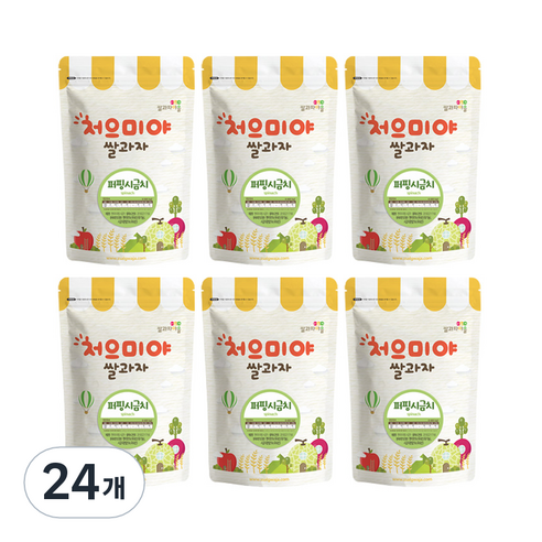 쌀과자마을 처으미야 퍼핑 과자, 시금치, 24개, 50g