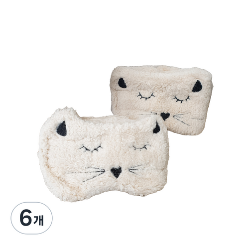 잠자는 고양이 세안 밴드, 베이지, 6개