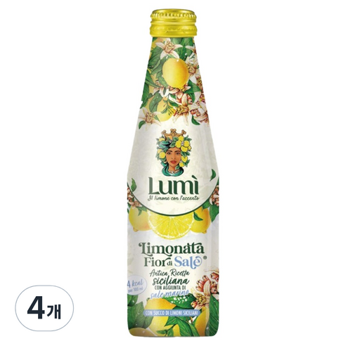 LUMI 플뢰르 드 셀 레모네이드, 4개, 250ml