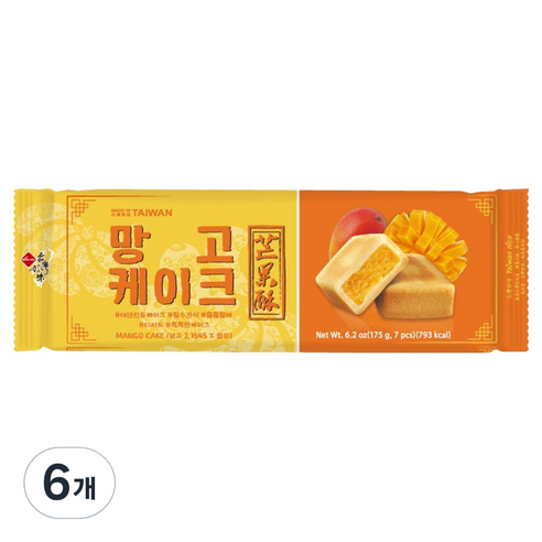 대만호미 키즈웰 망고케이크, 6개, 175g