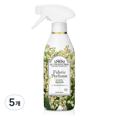 르샤트라1802 섬유탈취제 뮤게부케 본품, 400ml, 5개