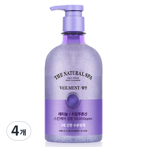 온더바디 벨먼 내추럴 스파 자스민&사해소금 스크럽 바디워시 400g, 400ml, 1개